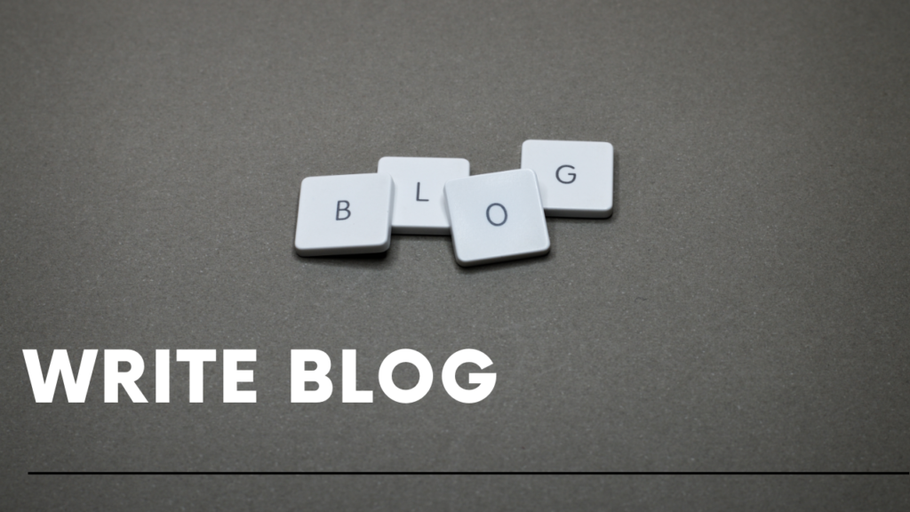 write blog