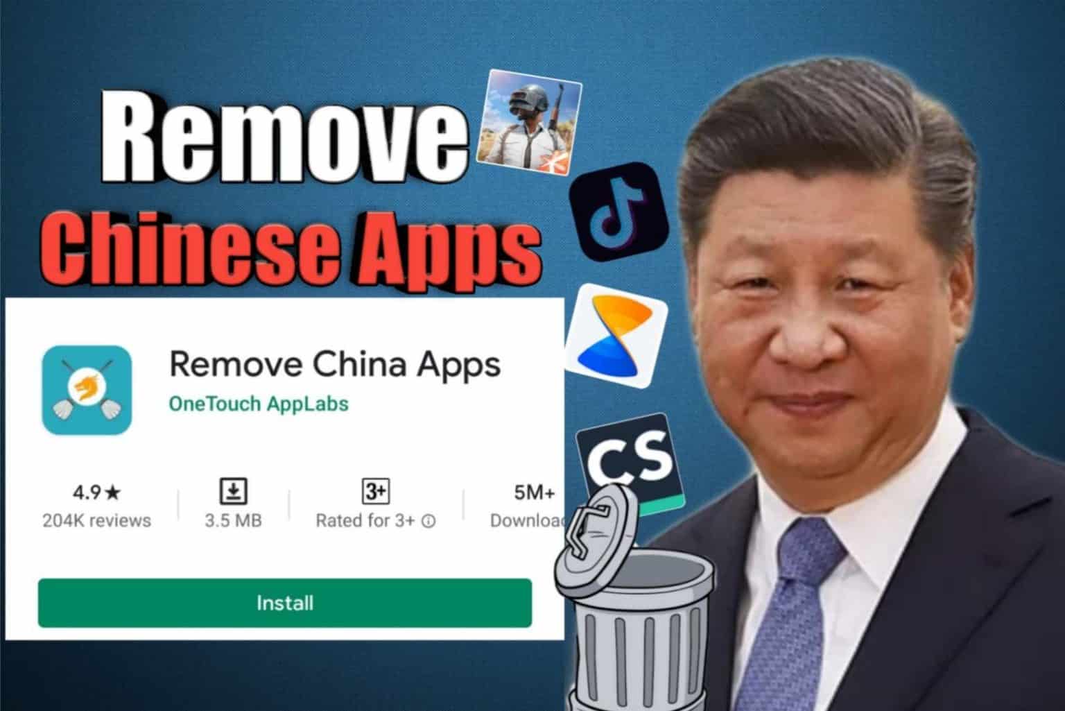 Remove China Apps, china apps alternatives